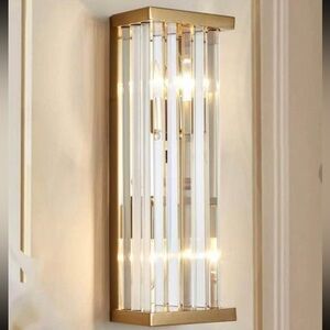 Modern Old Hollywood Gold Luxury Wall Light Sconce